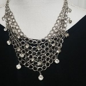 Silver bling necklace